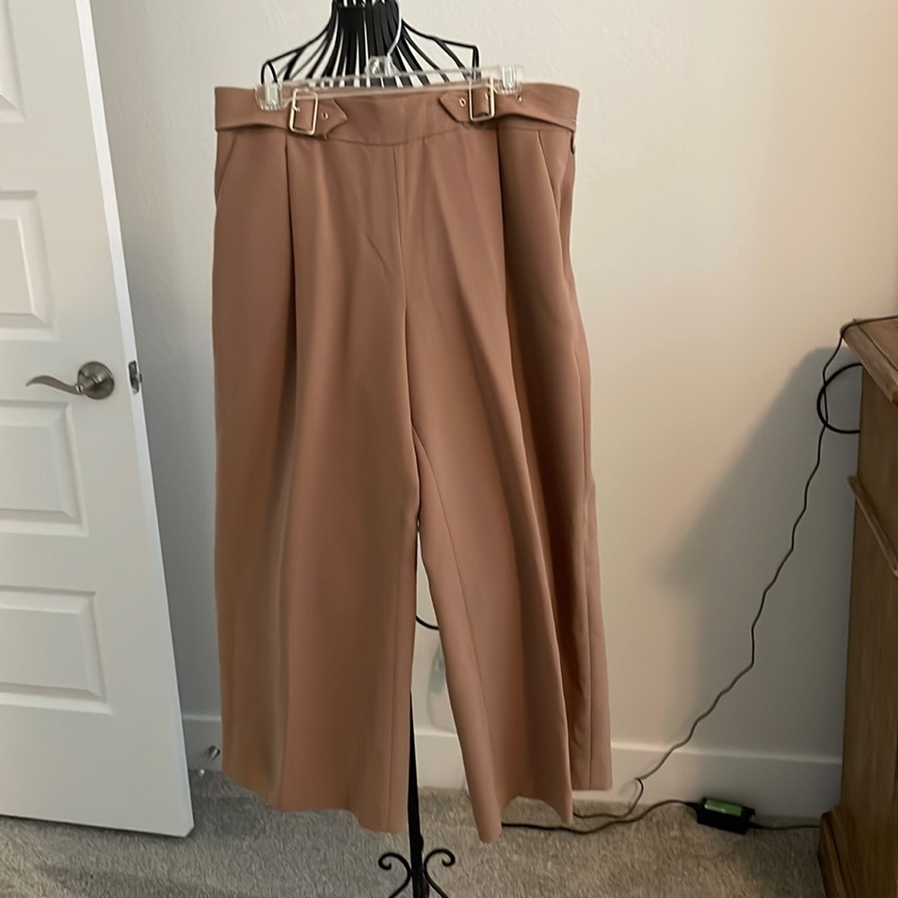 White House Black Market Tan Cropped Pants